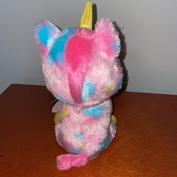 NWT Ty Beanie Boos “Fantasia” plush pastel multi colored unicorn stuffed animal - Picture 3 of 6